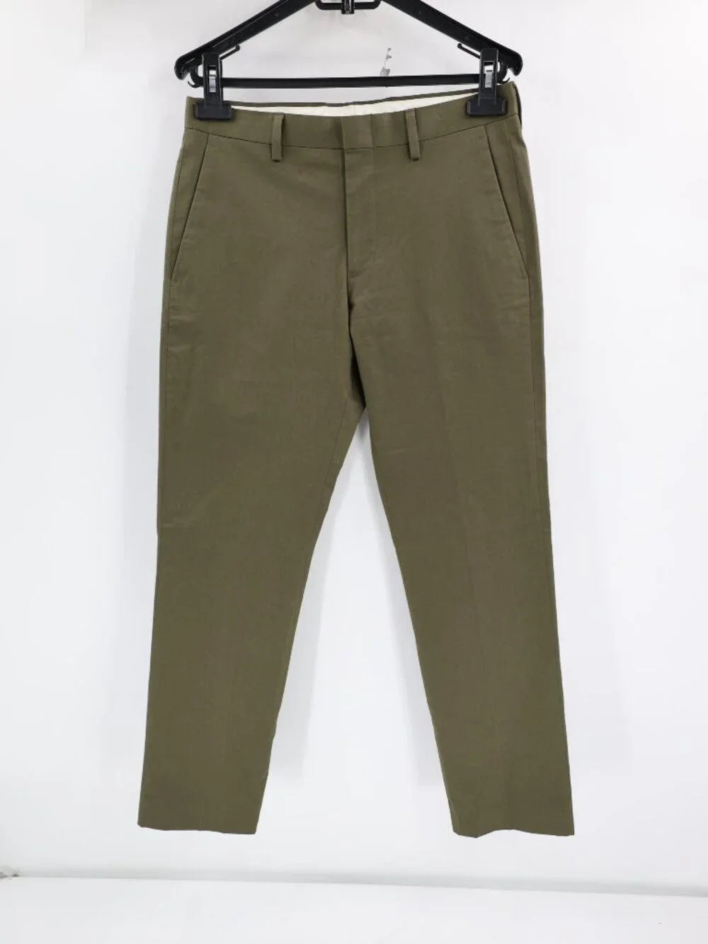 J Crew Pants Men 28 Larusmiani Ludlow Slim Cotton Blend Flat Front Trouser Green